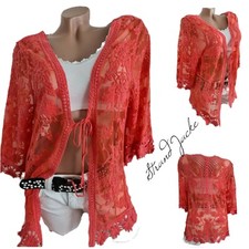 Kimono Strand Jacke Stickerei