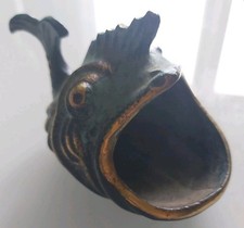 Aschenbecher Fisch aus Bronze von Walter Bosse für Hagenauer Workshops, 1960er