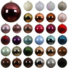 1 Weihnachtskugel Kunststoff 14-40cm groß bruchsicher glanz Christbaumkugeln XXL