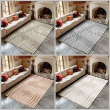 Teppich Wohnzimmer Skandinavisches Boho Teppich Hoch-Tief Effekt Pflegeleicht