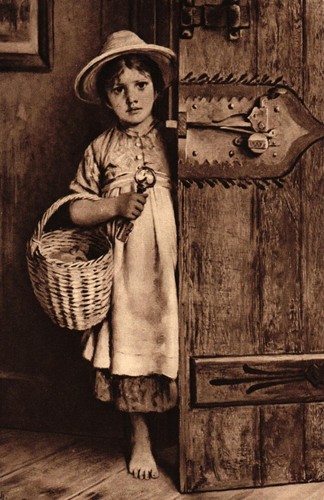 Mädchen mit korb - mit,