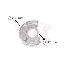 1x Spritzblech, Bremsscheibe