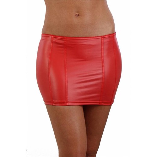 Sexy minirock wetlook mit - in,