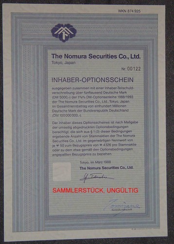 The nomura securites - the, ltd