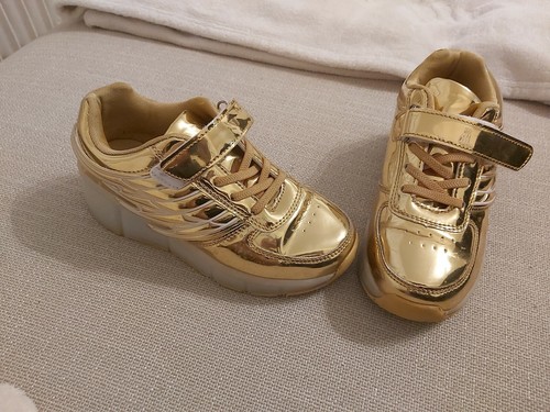 Goldene blinkende schuhe - goldene, mit