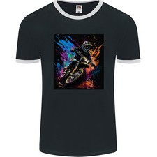 Ein Motocross Fahrer MotoX Dirt Bike Motorsports Herren Ringer T-Shirt FotL