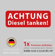 Premium Aufkleber Achtung