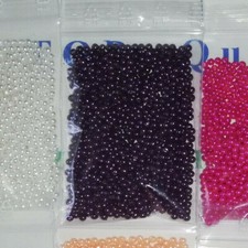 3 und 4 mm Wachsperlen versch. Farben  Ketten Sterne Perlen Schmuck Dekoration