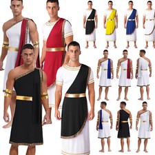 DE Herren Griechischer Gott Karneval Kostüm Toga Römischer Gladiator Römer Toga