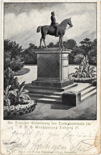 Cpa darmstadt denkmal - ak,