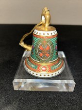 Hutschenreuther Jahresglocke 1997 Prunk Gold Ltd. Edition 9 Cm