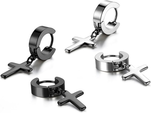Unisex kreuz creolen - kreuz, ohrringe