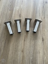 Metall Sofa Füße 4 Stück, Möbel Tischbeine, Sofa Beine, Silber Chrom Rund