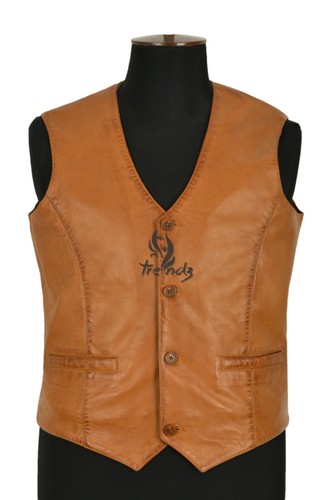 Herren echt leder weste - leder,