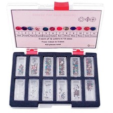 Sortiment hochwertige geschliffene bunte Glassteine für Uhren