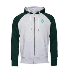 SV Werder Bremen GOTS Sweatjacke grün/grau Gr. M-3XL
