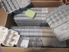 166 Eierkartons, Eierpappen, Pappe und Plastik, Gebaucht