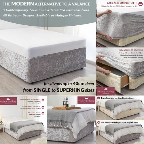 Crushed velvet bett wrap diwan - velvet,