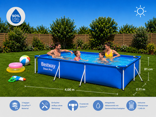 Bestway aufstellpool steel pro - aufstellpool,