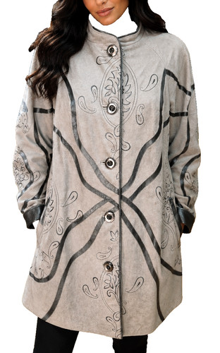 Echt leder ziegenvelours jacke - ziegenvelours,