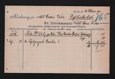 APOLDA, Rechnung 1901, Fr. Teichmann Honigkuchen-Zuckerwaren-Schokoladen-Fabrik