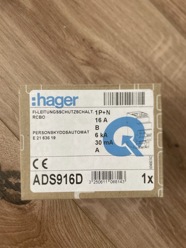 Hager ads 916d b16 - ads, rcbo