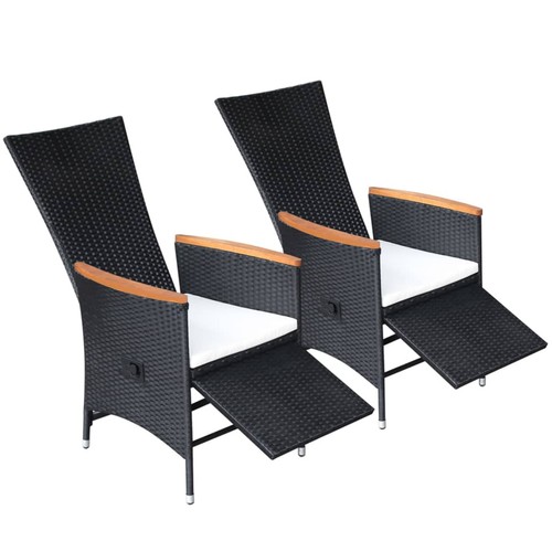 Liegestuhl poly rattan - 2x,