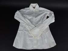 Umani Damen Bluse Gr. XS Hemdbluse weiß langarm Baumwolle (WM)