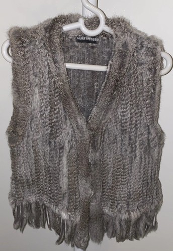 Graue echtpelz jacke weste - graue,