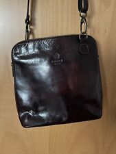 I Medici Florence Echtleder Handtasche Made in Italy kastanienbraun burgunderrot