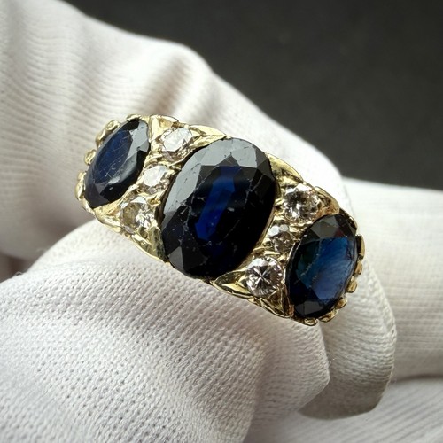 Antiker ring 585 - ring, saphir