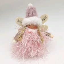 Schutzengel 12 cm rosa/weiß -
