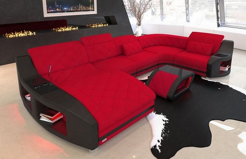 Wohnlandschaft couch ecksofa - wohnlandschaft,