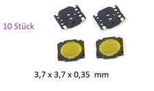 L108 / 10 Stk SMD  Mini-Taster  Kurzhubtaster  Mikrotaster 3,7 x 3,7 x 0,35  mm 