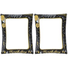  2 Pack Fotobox Requisiten Fotorahmen Aufblasbar Fotokabine Frame