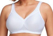 Damen Unterwäsche Sport-BH ohne Bügel Gr. 100 F weiss