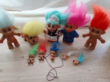 Troll Trolls  4x Russ Vintage Puppen Gnome Paket Sammlung