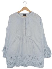 SIENNA Hemd-Bluse Damen Bluse Gr. DE 36 blau Casual-Look