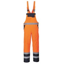 PORTWEST Hi-Vis Kontrast Winterlätzchen und Zahnspange gefüttert wasserdicht gepolstert Overall UK