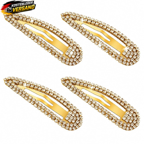 Goldene strass haarspangen - goldene,
