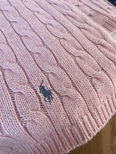 Ralph Lauren Schal Rosa Zopf