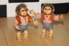 2x  Mecki  Igelpuppen  Vintage  aus 60er  Steiff  Sammlerfiguren