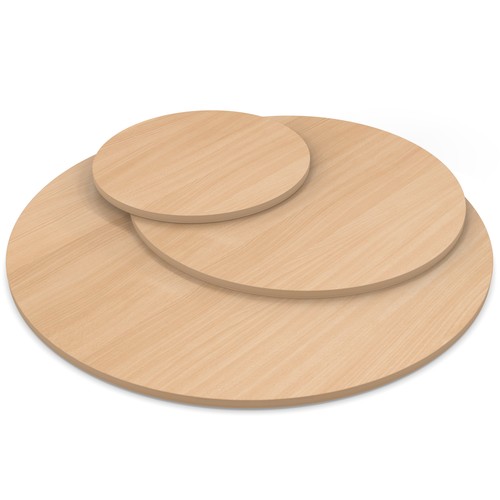 Tischplatte rund buche - buche, 19mm