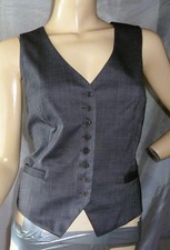 DRYKORN GRAUE ANZUG WESTE SCHURWOLLE MIT COTTON FUTTER GR S M WIE NEU