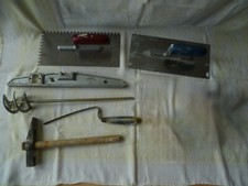 Auswahl Werkzeug Zahnkelle Hammer Alu-Wasserwaage Fugenkelle Vintage