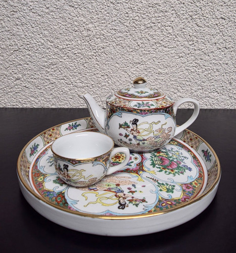 3tlg vintage china tee - 3tlg.vintage, set