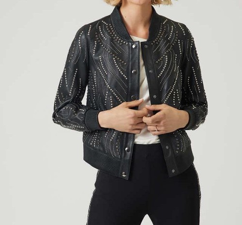 Lederjacke schwarz damen - lederjacke, 40