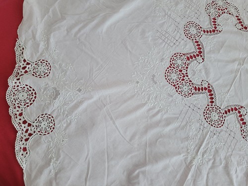 Tischdecke rund stickerei - tischdecke,