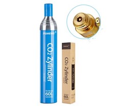CO2 Zylinder Kohlensäure Soda-Stream 60L 425g Wassersprudler Trink-Wasser VOLL