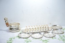 Vintage WMF Toastständer,  versilbert  und 5 x untersetzer +  weinflasche stände